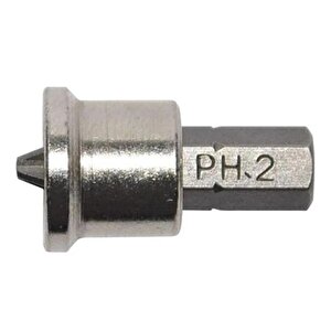 Alçıpan Vidalama Matkap Ucu Ph2 X25 S2 Çeliği Şapkalı Sınırlayıcı Bits Ucu 3 Adet Stoplu Yıldız Uç