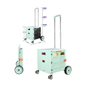 Katlanabilir Portatif Market Ve Pazar Taşıma Arabası 40 Kg By06f