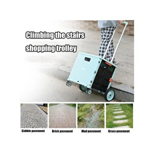 Katlanabilir Portatif Market Ve Pazar Taşıma Arabası 40 Kg By06f