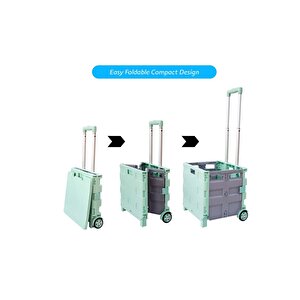 Katlanabilir Portatif Pazar Ve Market Alışveriş Arabası 40 Kg