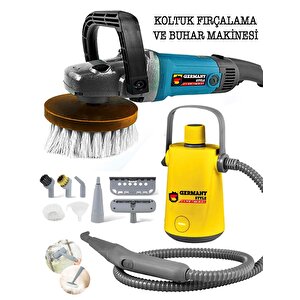 Koltuk Halı Yıkama Fırçalama Makinesi Ve Buhar Makinesi 2 Li Set