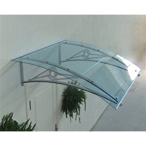 Tf Prolüx Kapı Üstü 15,19 Alüminyum Ayaklı Sundurma 190 X 150 Yeşil 4 Mm Solid Levha
