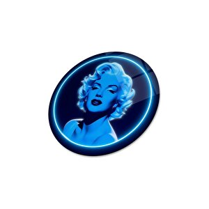 Neon Görünümlü Marilyn Monroe Cam Tablo | Hediyelik, Dekoratif, Ofis, Mutfak