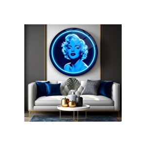 Neon Görünümlü Marilyn Monroe Cam Tablo | Hediyelik, Dekoratif, Ofis, Mutfak