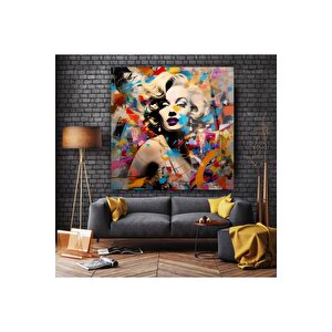 Marilyn Monroe Portresi Cam Tablo | Hediyelik, Dekoratif, Ofis, Mutfak