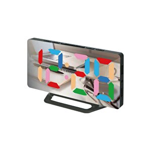 Fonksiyonel Aynali Led Dijital Ayakli Masa Saati, 16x10
