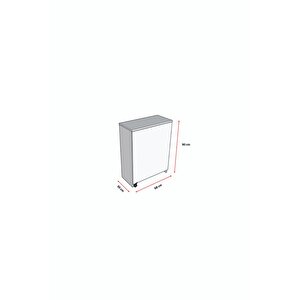 Çalışma Odası Fonksiyonel Kitaplık + Katlanır Masa Md002 Sonomo
