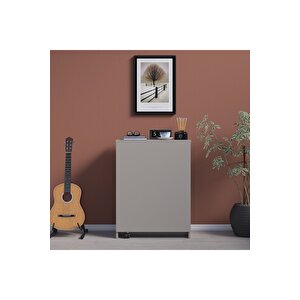 Çalışma Odası Fonksiyonel Kitaplık + Katlanır Masa Md002 Kül Gri