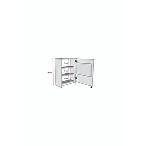 Çalışma Odası Fonksiyonel Kitaplık + Katlanır Masa Md002
