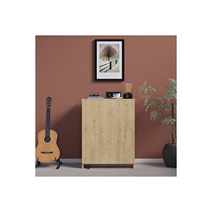 Çalışma Odası Fonksiyonel Kitaplık + Katlanır Masa Md002 Safir Meşe