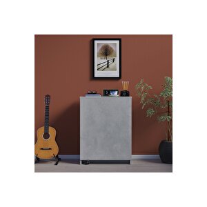 Çalışma Odası Fonksiyonel Kitaplık + Katlanır Masa Md002 Retro Taş