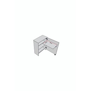 Çalışma Odası Fonksiyonel Kitaplık + Katlanır Masa Md002