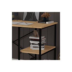 Rafli Metal Çalişma Masasi Safir Meşe