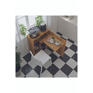 Mutfak Fonksiyonel Kiler Dolabı  Katlanır Masa Petra
