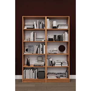 Modern 10 Raflı Ev Ofis Kütüphane Kitaplık %100 MDF Dekoratif Kitaplık K003 Petra