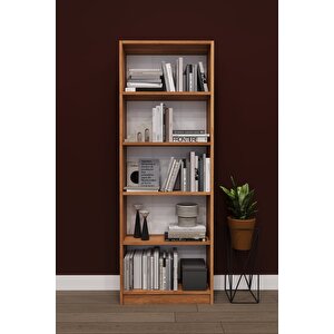 Modern 5 Raflı Ev Ofis Kütüphane Kitaplık %100 MDF Dekoratif Kitaplık K002 Petra