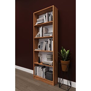 Modern 5 Raflı Ev Ofis Kütüphane Kitaplık %100 MDF Dekoratif Kitaplık K002 Petra