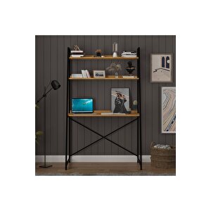 Metal Ki̇taplikli Çalişma Masasi Petra