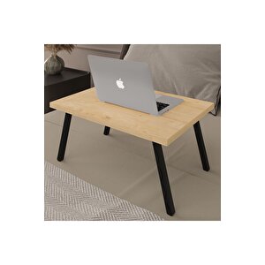 Katlanır Laptop Sehpası Seyyar Kahvaltı Sehpası Çalışma Masası Safir Meşe