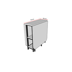 Metal Ayaklı Katlanır Mutfak Masası Km-31