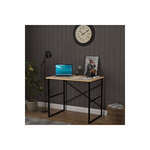 Metal Çalişma Masasi Safir Meşe