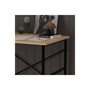 Metal Çalişma Masasi Safir Meşe