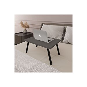 Katlanır Laptop Sehpası Seyyar Kahvaltı Sehpası Çalışma Masası Antrasit