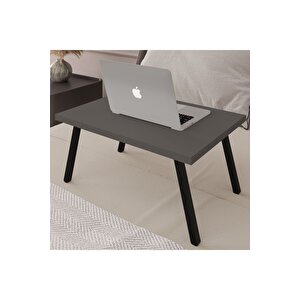 Katlanır Laptop Sehpası Seyyar Kahvaltı Sehpası Çalışma Masası Antrasit