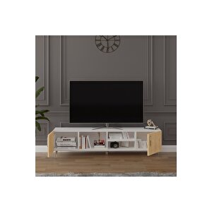 Tv Ünitesi Beyaz & Safir Meşe T-10 Beyaz-Safirmeşe