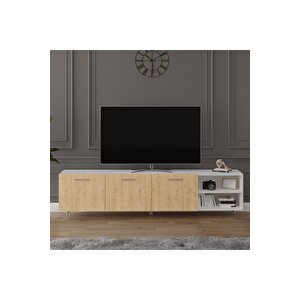 Tv Ünitesi Safir Meşe & Beyaz T-19 Beyaz-Safirmeşe