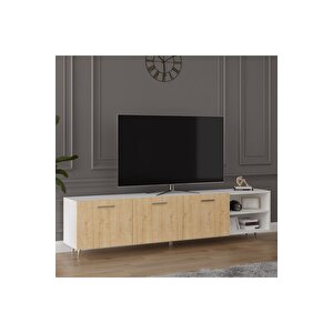 Tv Ünitesi Safir Meşe & Beyaz T-19 Beyaz-Safirmeşe