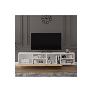 Tv Ünitesi Safir Meşe & Beyaz T-19 Beyaz-Safirmeşe