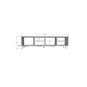 Tv Ünitesi Safir Meşe & Beyaz T-19