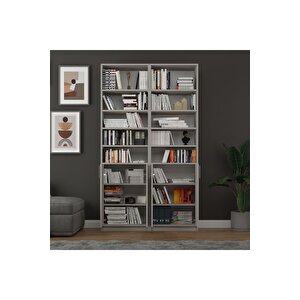 Kül Gri Kapaklı Kitaplık K-41 Kül Gri