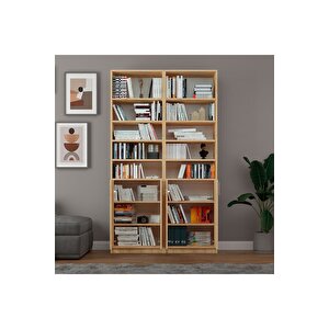 Safir Meşe Kapaklı Kitaplık K-40 Safir Meşe