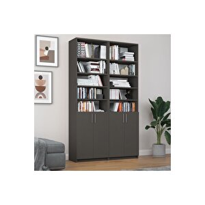 Koyu Gri Kapaklı Kitaplık K-46