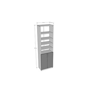 Petra Kapaklı Kitaplık K-35 Petra