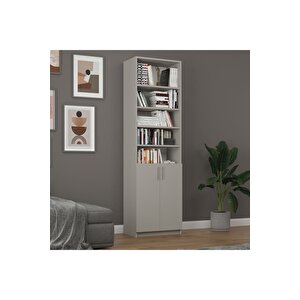Kül Gri Kapaklı Kitaplık K-33 Kül Gri