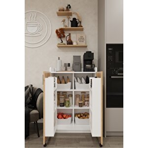 Mutfak Kiler Dolabı Mk-09 Safir Meşe