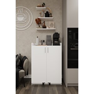 %100 MDFLAM Mutfak Kiler Dolabı Beyaz Mk-08