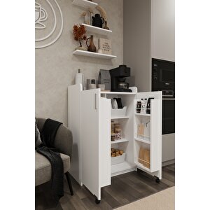 %100 MDFLAM Mutfak Kiler Dolabı Beyaz Mk-08