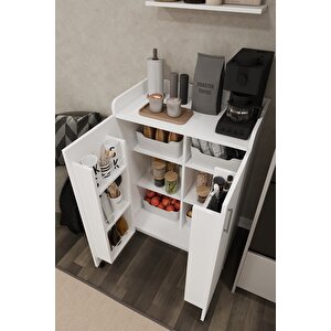 %100 MDFLAM Mutfak Kiler Dolabı Beyaz Mk-08