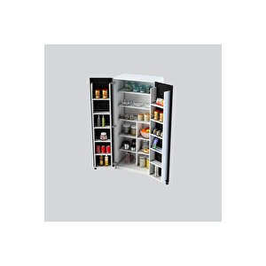 Mutfak Kiler Dolabı Beyaz & Royal Mermer Mk-04 Royal Mermer