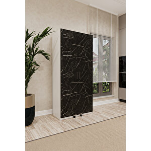 Mutfak Kiler Dolabı Beyaz & Royal Mermer Mk-04 Royal Mermer