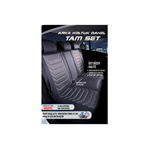 Peugeot 406 Lüx Deri Oto Koltuk Kılıfı Ön Arka Takım Set Eagle Füme Füme