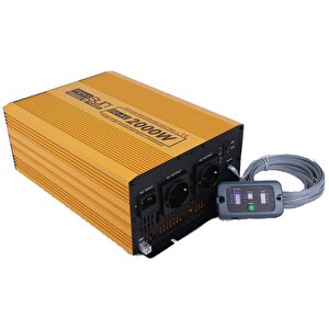 12v Volt-2000w Watt Şarjlı Tam Sinüs Ekranlı İnverter