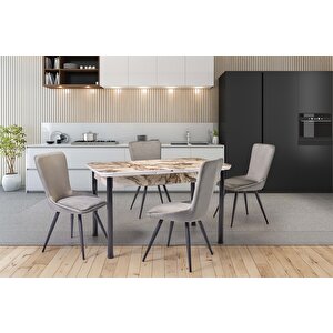 4'lü Puma Sandalye, Gri̇