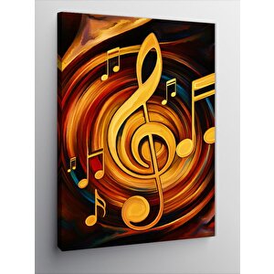 Kanvas Tablo Müzik Nota Sanatı 70x100 cm