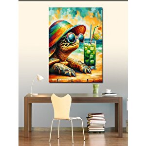 Kanvas Tablo Gözlüklü Kaplumbağa 50x70 cm