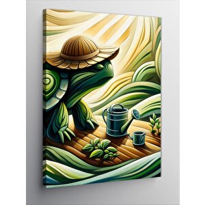 Kanvas Tablo Çiftlikte Çalışan Kaplumbağa 70x100 cm